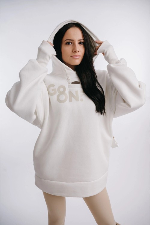 White Hoodie BRIGHT ICE