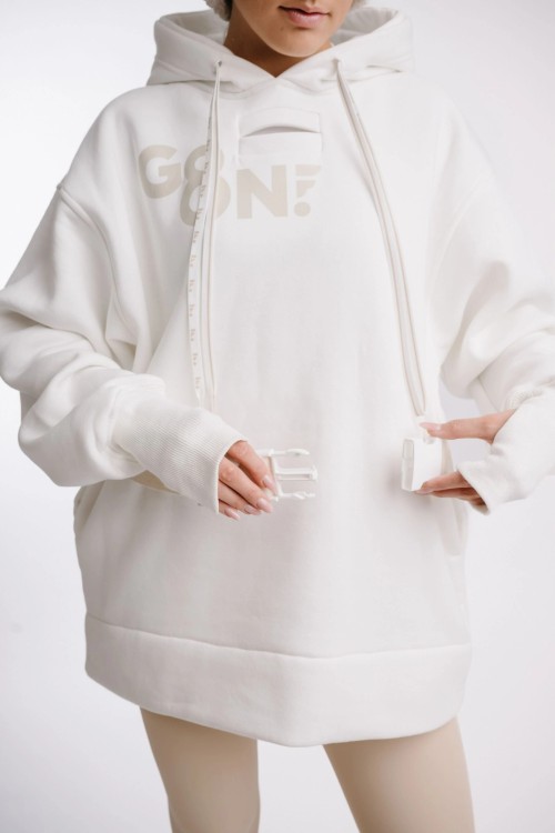 White Hoodie BRIGHT ICE