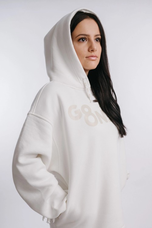 White Hoodie BRIGHT ICE