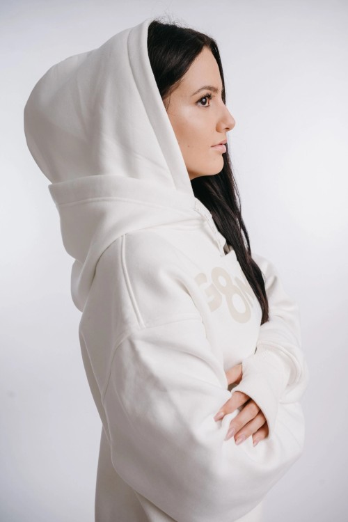 White Hoodie BRIGHT ICE