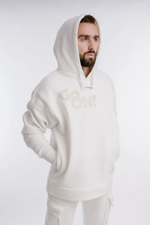 White Hoodie BRIGHT ICE