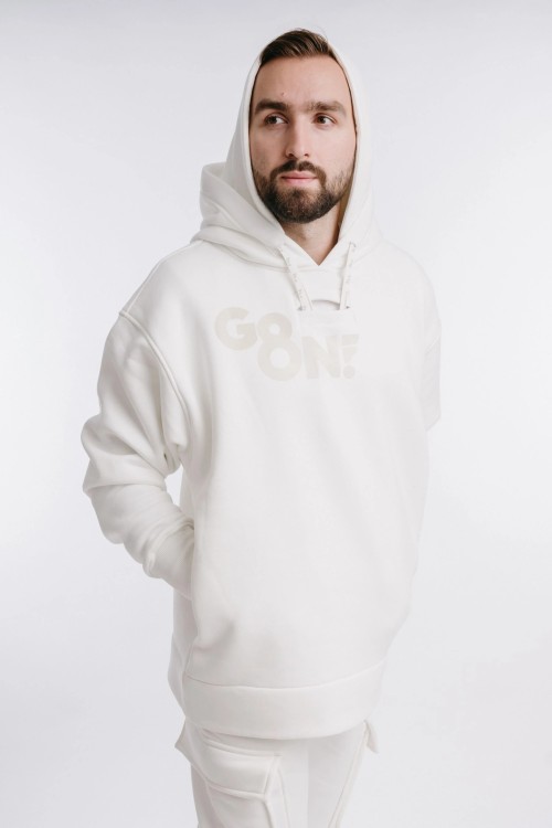 White Hoodie BRIGHT ICE