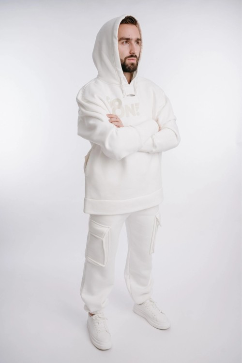 White Hoodie BRIGHT ICE