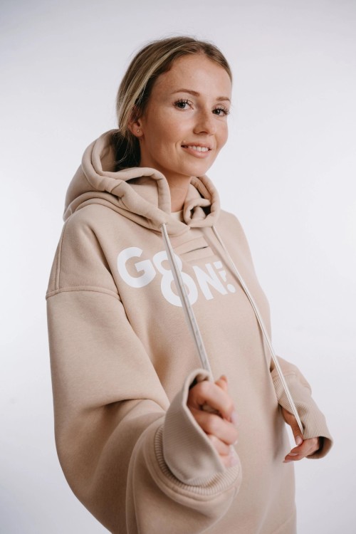 Beige Hoodie NUTTY LATTE