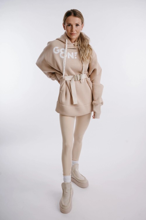 Beige Hoodie NUTTY LATTE