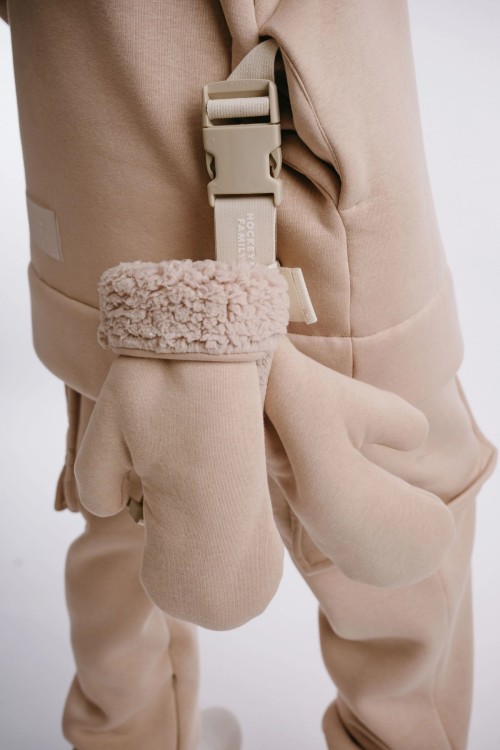 Beige Gloves 2in1 SLEEK&FLUFFY