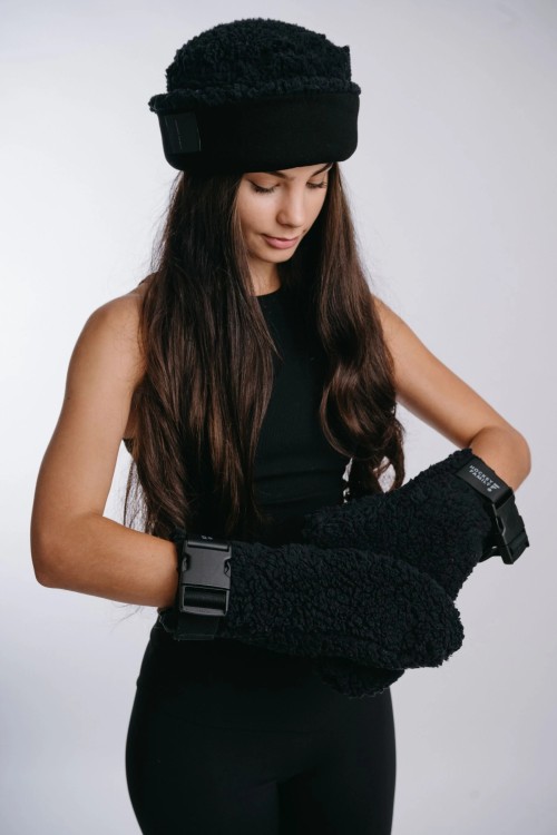 Black Gloves 2in1 SLEEK&FLUFFY