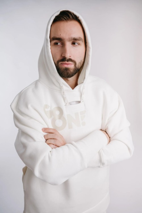 White Hoodie BRIGHT ICE