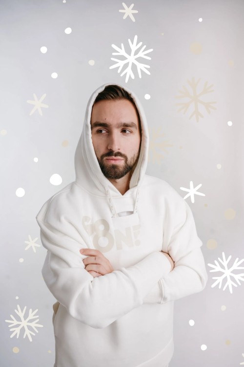 White Hoodie BRIGHT ICE